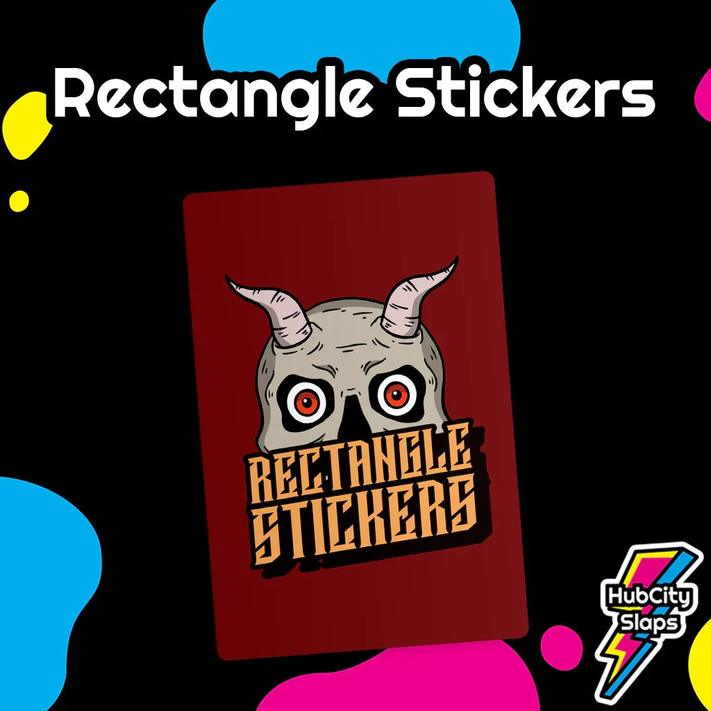 Custom Rectangle Stickers - HubCity Slaps